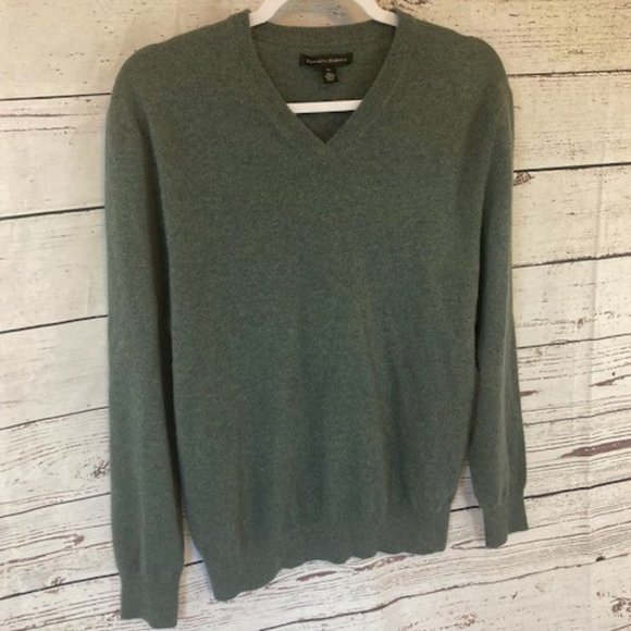 Kenneth Roberts green soft cashmere sweater - Picture 2 of 8